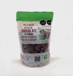 Gotas de chocolate 72% cacao 750g
